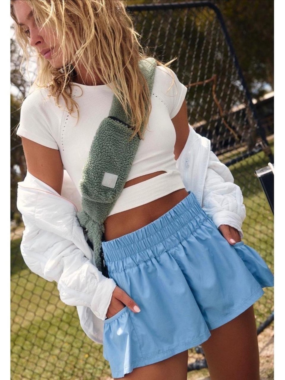FP Movement by Free People Light Blue Athletic Shorts Tennis Skirt S